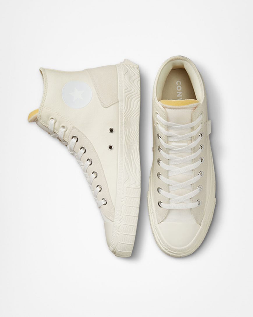 Dámské Boty Vysoké Converse Chuck Taylor Alt Star Wavy Béžový Bílé | CZ EQCD49